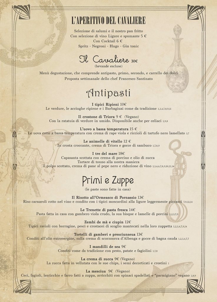 Arte E Sapori - Piacenza - Menu